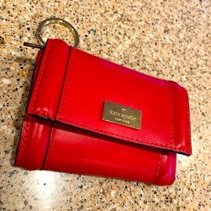 Kate Spade Red Wallet with ID holder and Keyring
